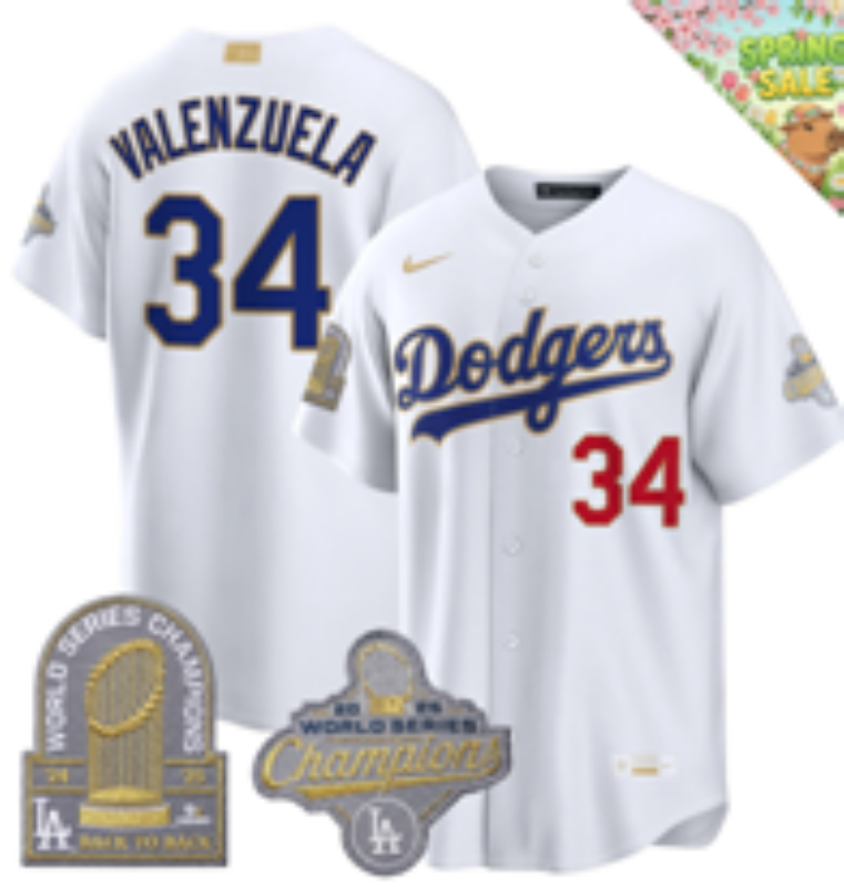 Men 2026 Los Angeles Dodgers #34 Valenzuela white Game Nike MLB Jersey 0504001